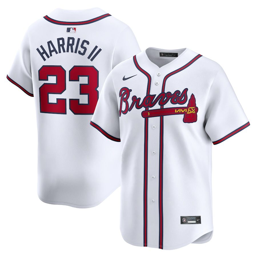 Men Atlanta Braves 23 Michael Harris II Nike White Home Limited Player MLB Jersey